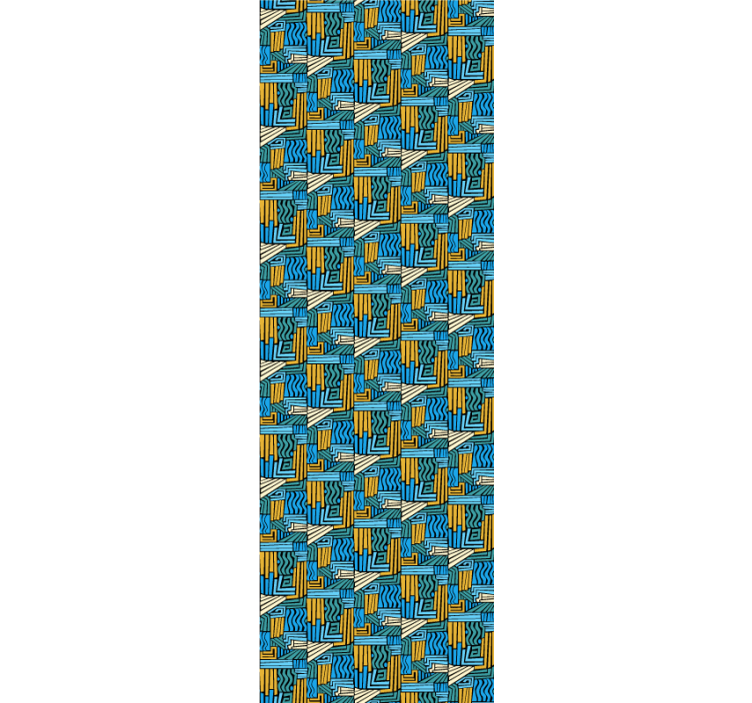 Geometrische verwevenheid behang geometrisch - TenStickers