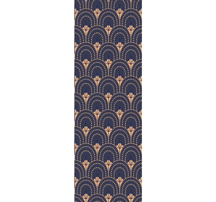 Sierlijk waaierpatroon behang werkkamer - TenStickers