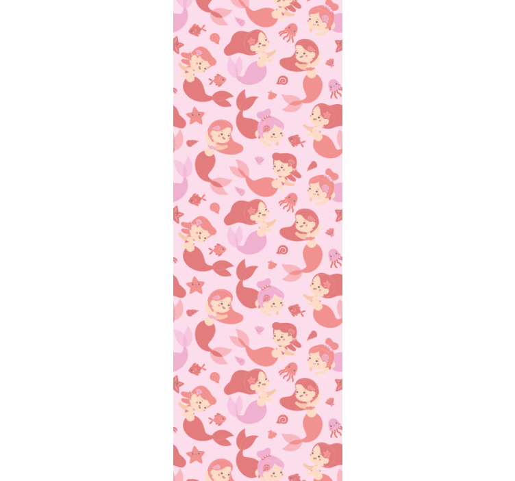 Speels zeemeerminmotief behang dieren - TenStickers