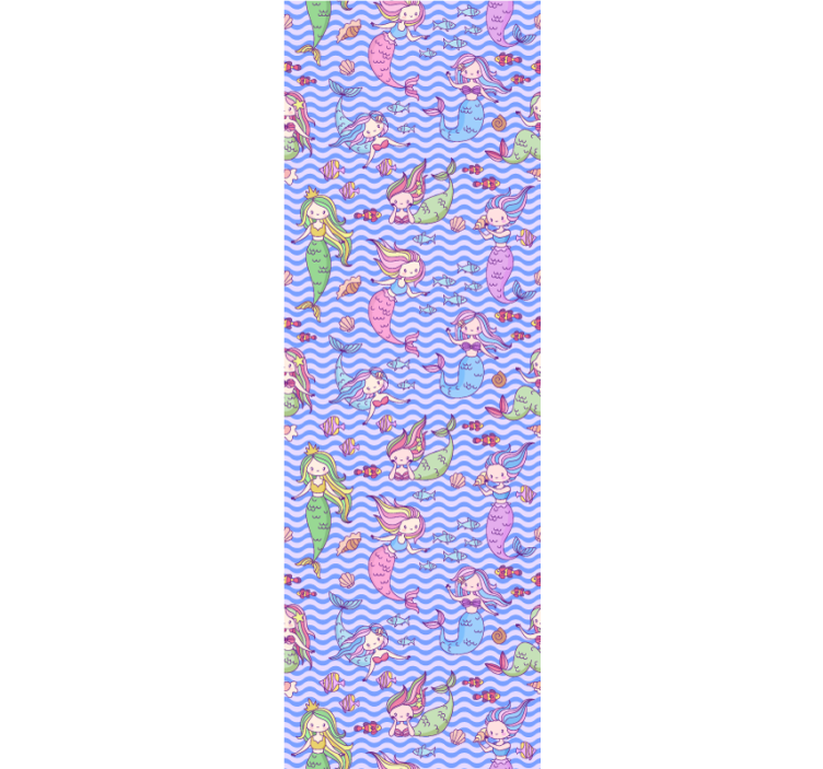 Zeemeermin beelden behangpapier kinderkamer - TenStickers