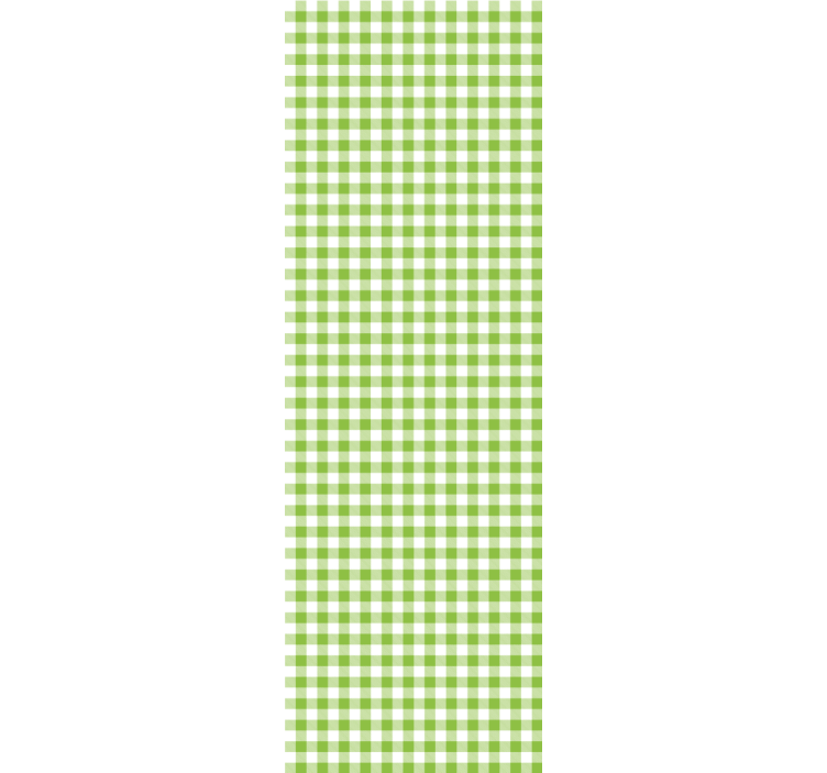 Gingham ruitpatroon eetkamer behang - TenStickers