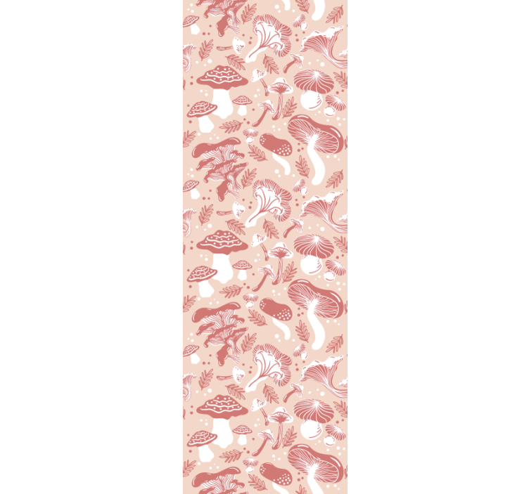 Paddenstoelmotief behang kunst - TenStickers
