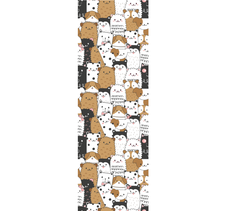 Speels kattenmotief katten behang - TenStickers