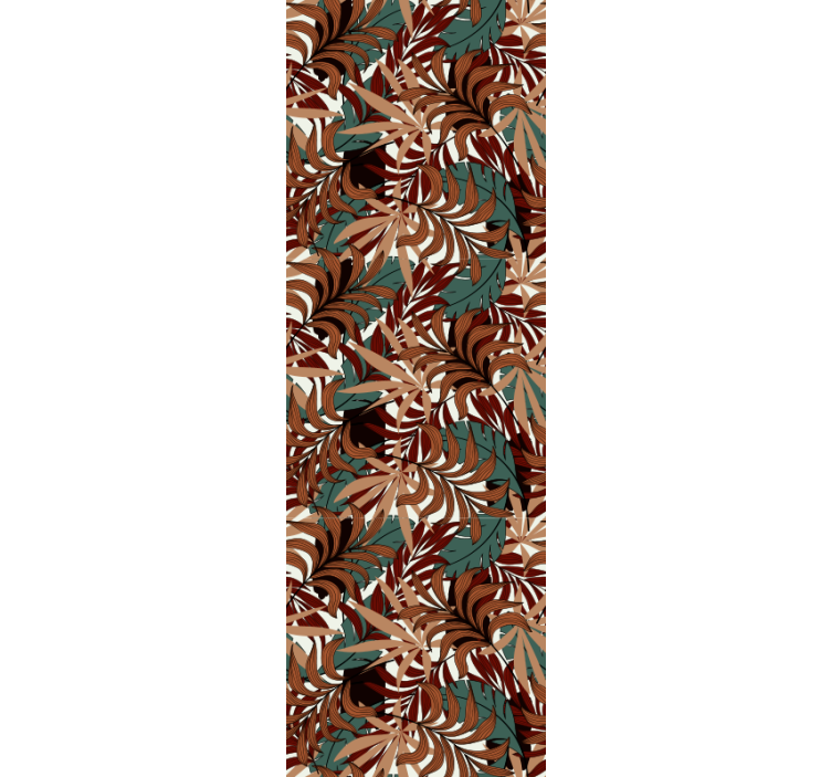 Abstracte botanische muurschildering behang bladeren - TenStickers