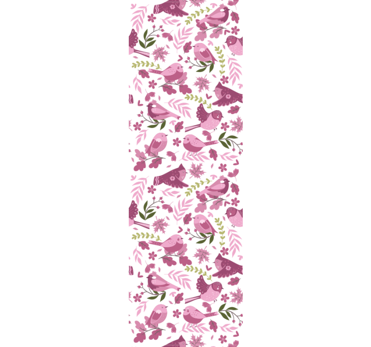 Vogel illustratie behang vogels - TenStickers