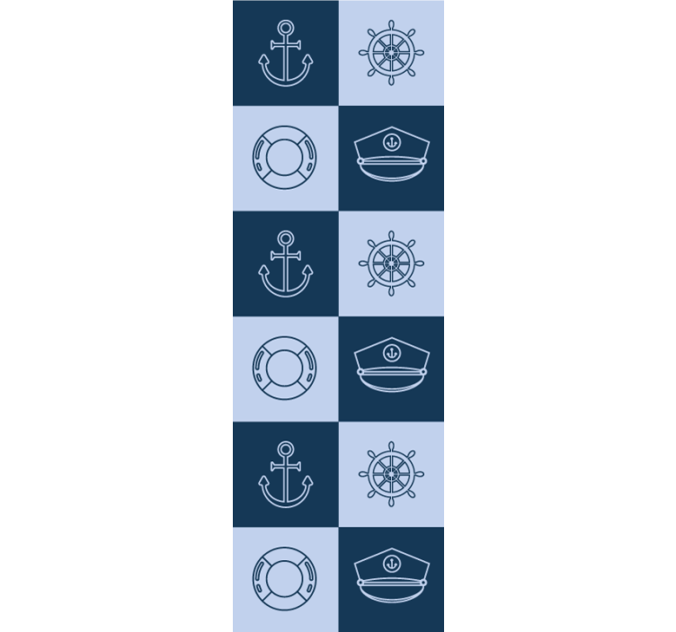 Nautisch tegelpatroon behang tegels - TenStickers