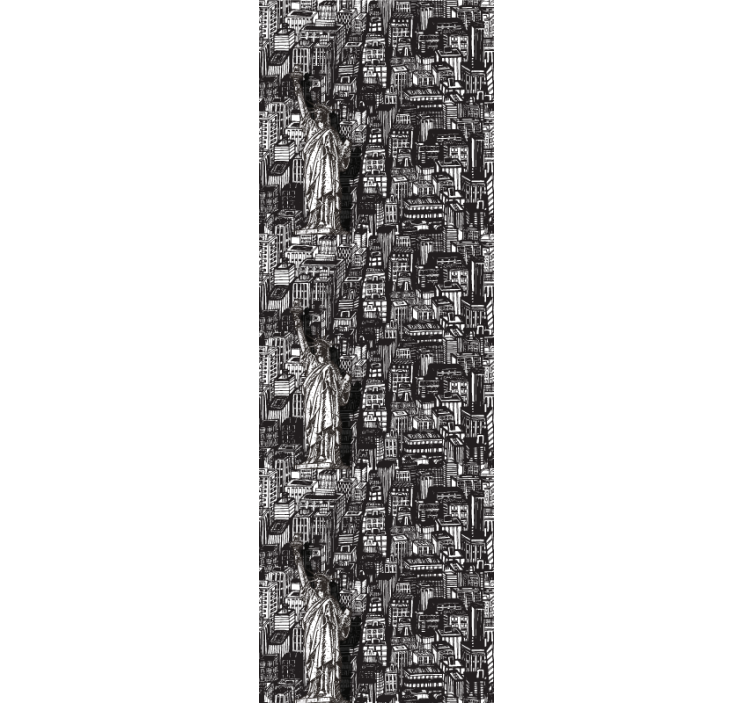 Standbeeld stedelijke collage behangpapier landen en steden - TenStickers