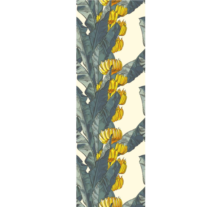 Bananenblad bloemen behangpapier natuur - TenStickers