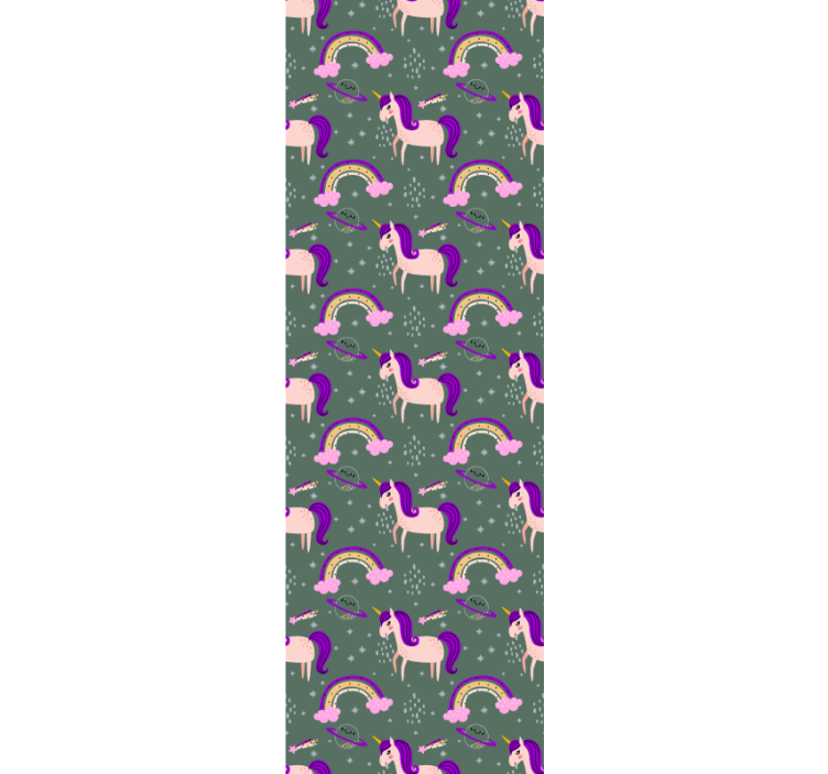 Mythische wezens en kleurrijke bogen behang dieren - TenStickers