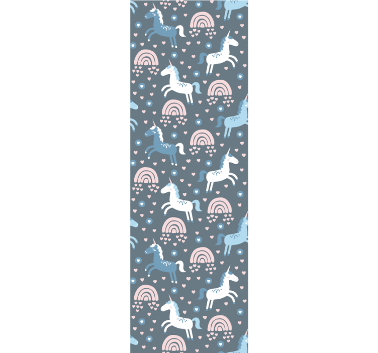 Giraffe regenbogen motief behang dieren - TenStickers