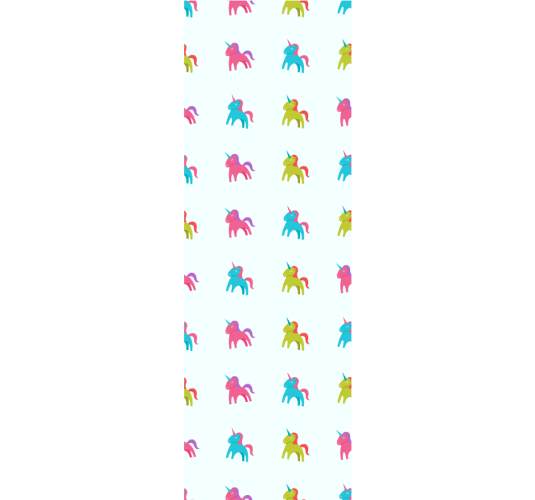 Kleurrijke eenhoorns behang dieren - TenStickers