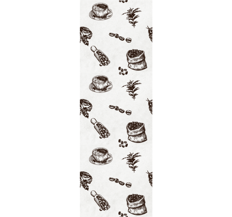 Cafeïnemotieven behang kunst - TenStickers