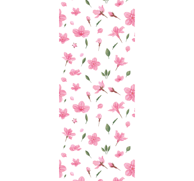 Roze bloesempatroon bloemen behang - TenStickers