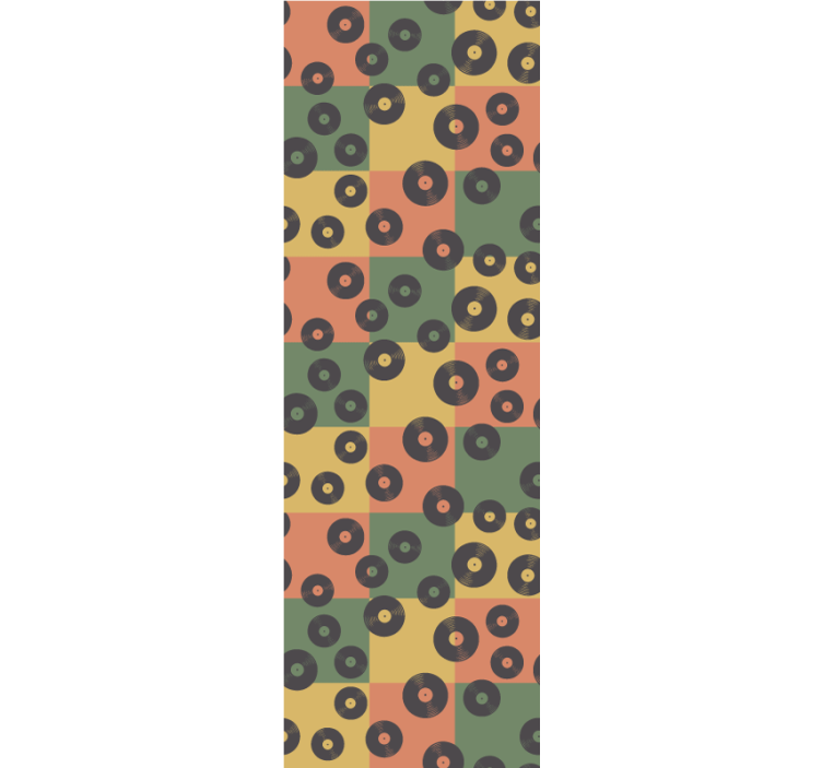 Vinylplaat patroon behang kunst - TenStickers