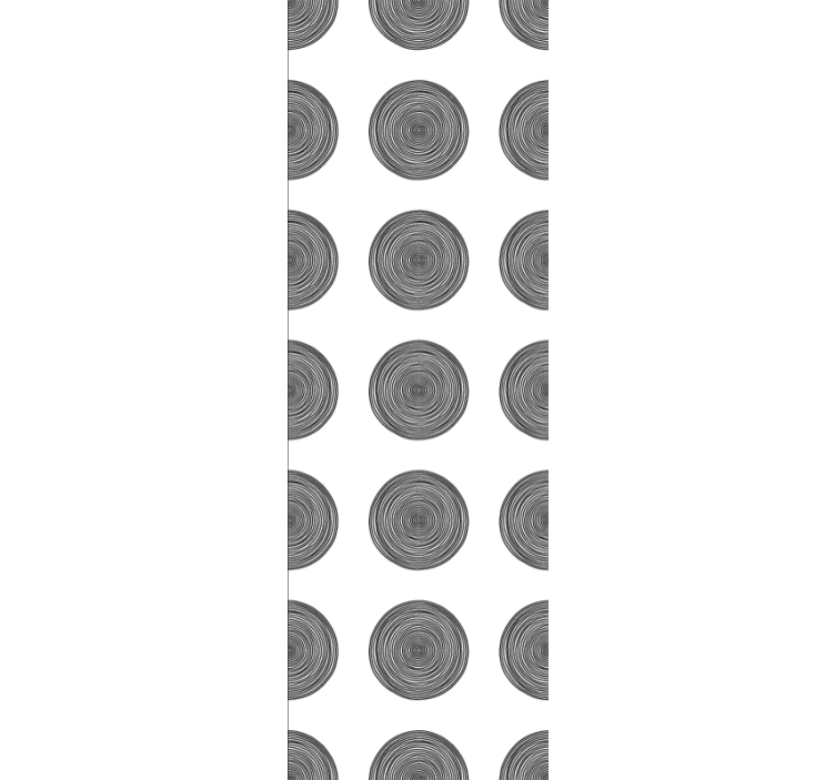 Cirkelvormige houtpatronen behang print - TenStickers