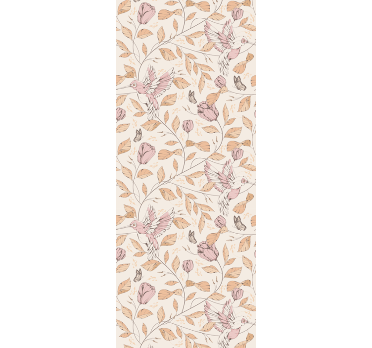 Delicaat beige motief bloemen behang - TenStickers