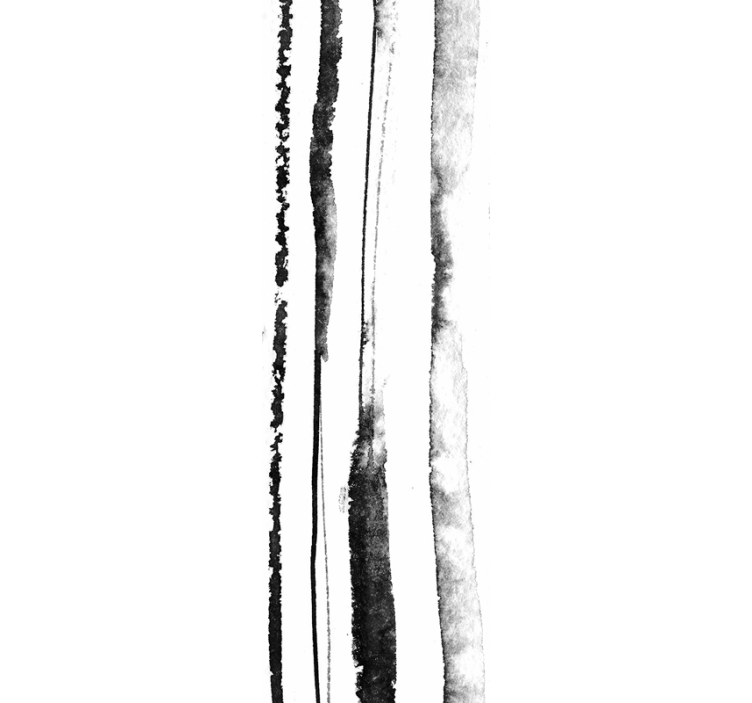 Organisch zwart-wit patroon behang verticale strepen - TenStickers