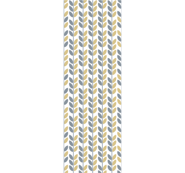 Verticaal stijlvol patroon behang bladeren - TenStickers