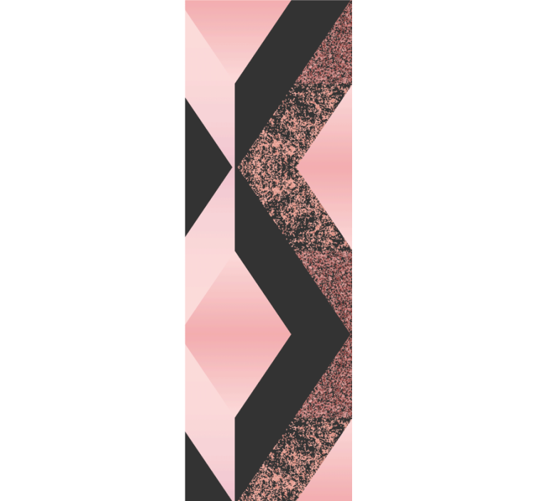 Abstract roze patroon behang geometrisch - TenStickers