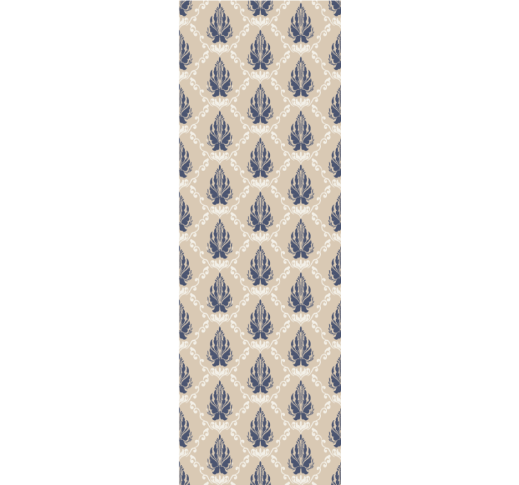 Bladachtig bloemenmotief barok behangpapier - TenStickers