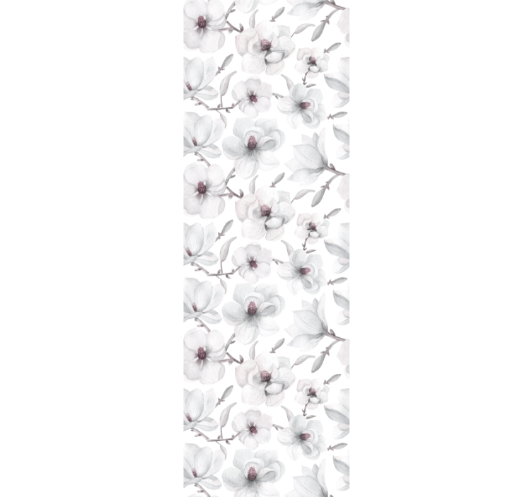 Elegant grijs motief bloemen behang - TenStickers