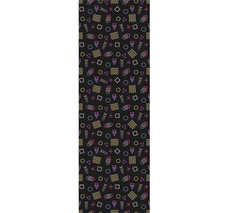 Retro patroon genot behang geometrisch - TenStickers