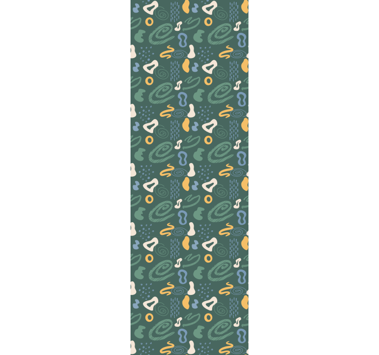 Gebogen vormen patroon behang geometrisch - TenStickers