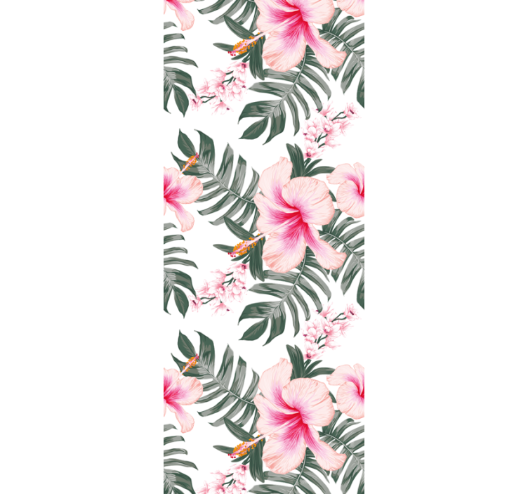 Bloemen behang Orchidee roos patroon - TenStickers