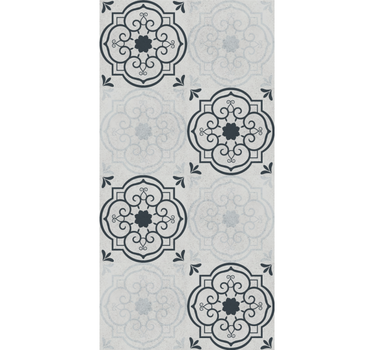 Elegante grijze tegels behang keuken - TenStickers