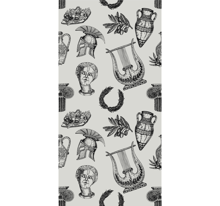 Romeinse iconografie klassiek behang - TenStickers