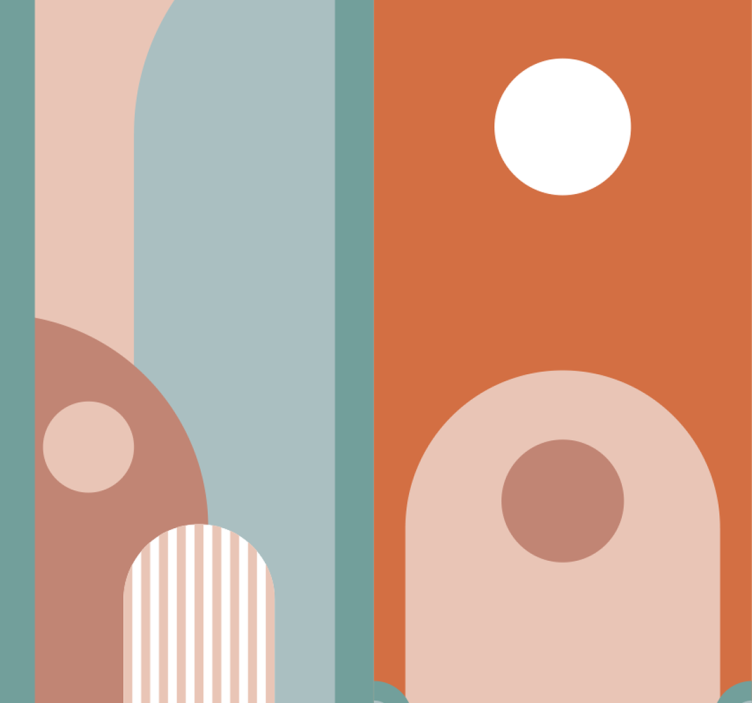 Abstract modern vrolijk kleurrijk behang - TenStickers