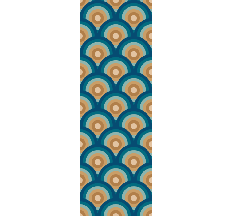 Vintage behang jaren 60 cirkel - TenStickers