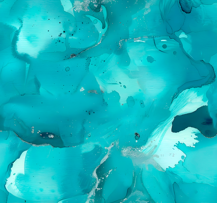 Blauwe waterverf behang abstract - TenStickers