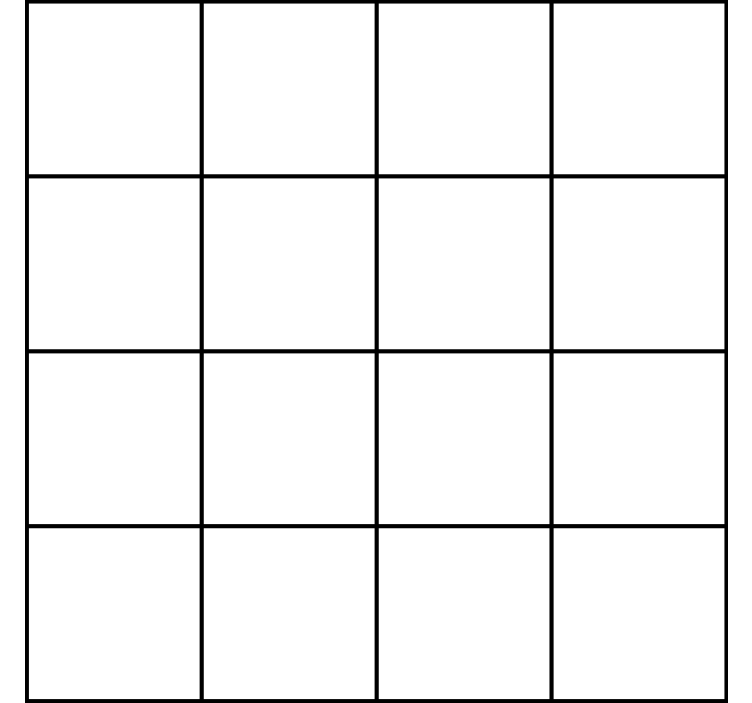 Zwart-witte lijnen behang vierkantjes - TenStickers