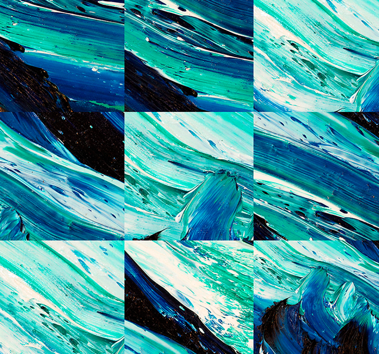 Geometrische turbulentie behang abstract - TenStickers