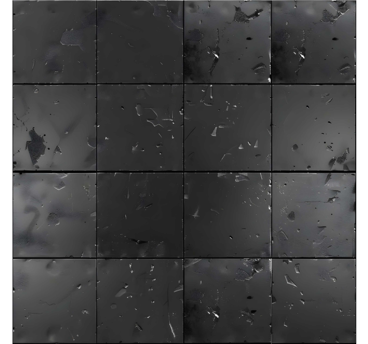 Zwarte industriële stijl behang tegels - TenStickers