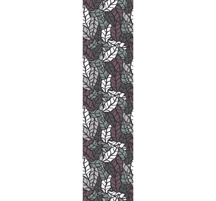 Donker patroonmotief behang bladeren - TenStickers