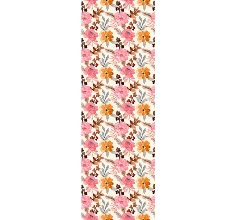 Bloeiende arrangement behang woonkamer - TenStickers