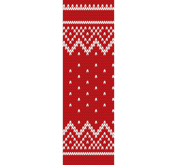 Behang rood Typisch kerstpatroon - TenStickers