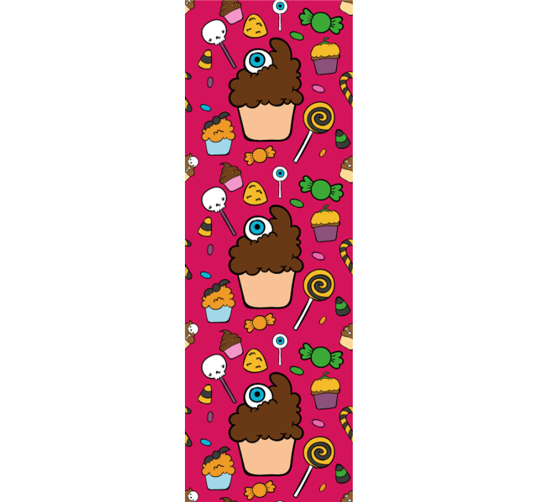 Thema zoete lekkernijen babykamer behang - TenStickers