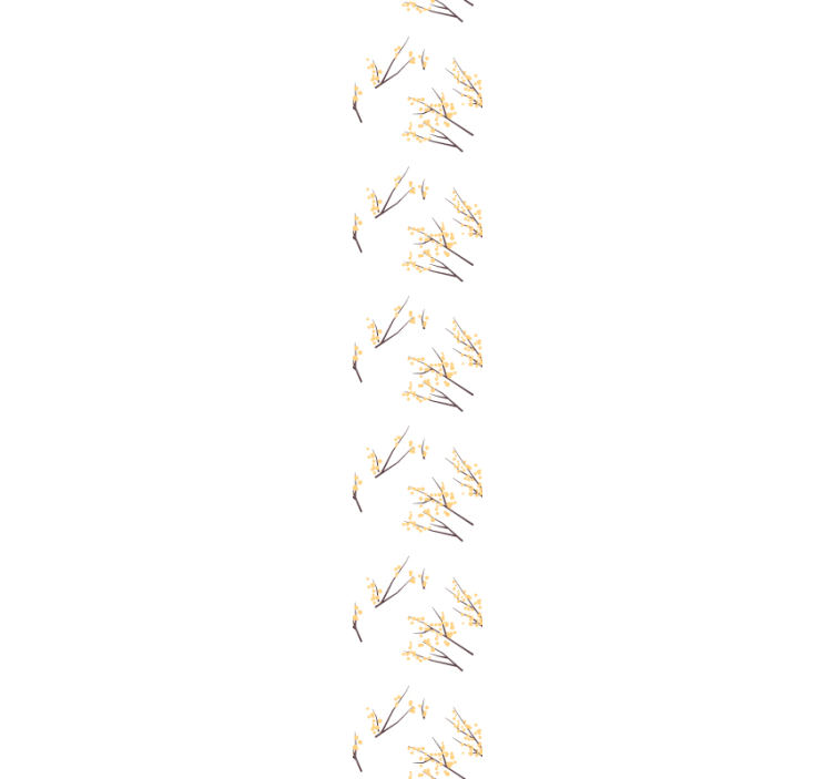 Delicate bloementakken bloemen behang - TenStickers