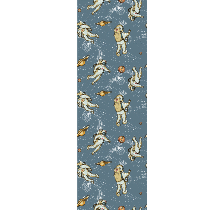 Astronaut en planeten behangpapier kinderkamer - TenStickers