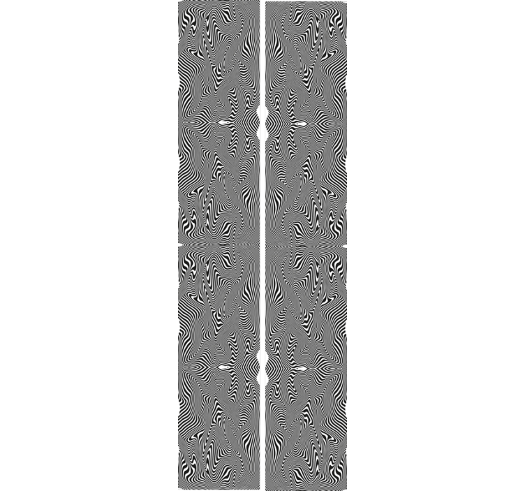 Gebogen motief zebra behang - TenStickers