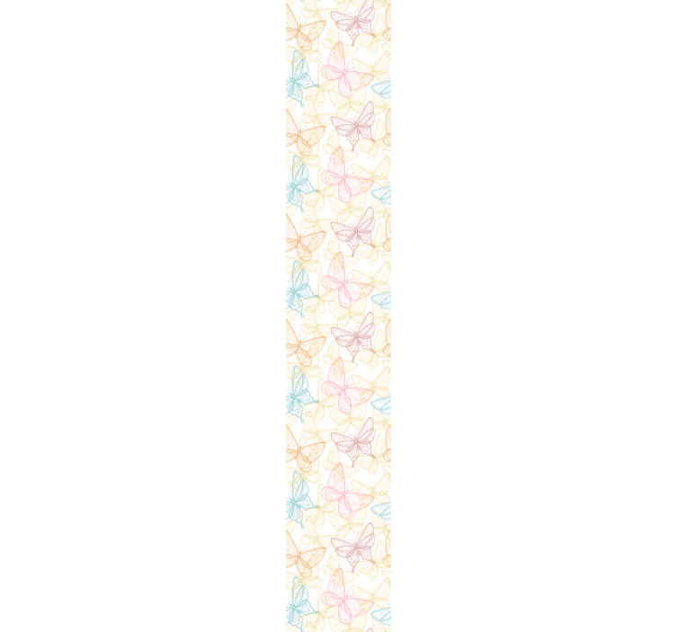 Vlinder behang Badkamer behang veelkleurige vlinder - TenStickers