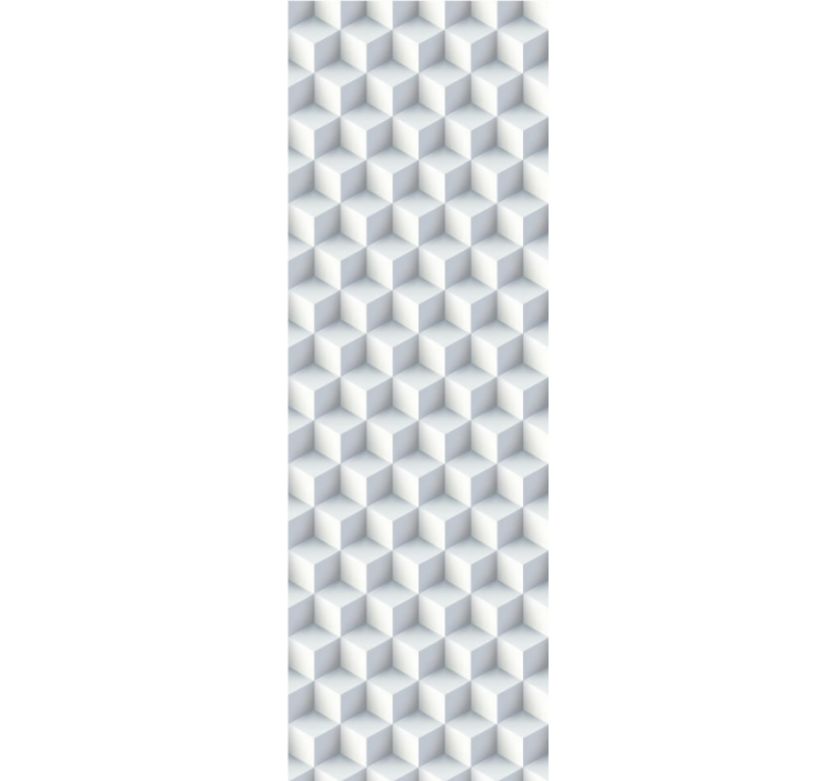 3d behang 3d-witte blokjes - TenStickers