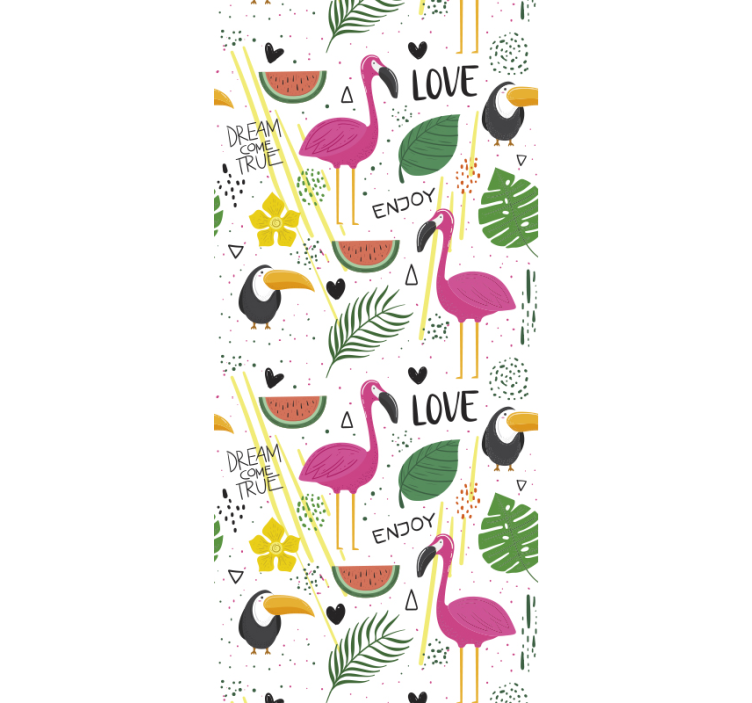 Flamingo dromen behangpapier kinderkamer - TenStickers
