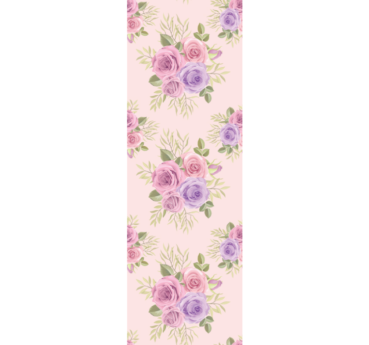 Pastelkleurig bloemenensemble bloemen behang - TenStickers