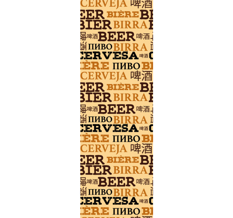 Bier typografie behang letters - TenStickers