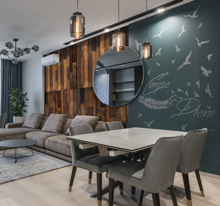 Natuurlijke rust behangpapier houtlook - TenStickers