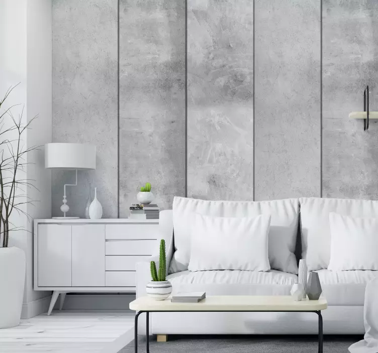Getextureerde cementmuur betonlook behang - TenStickers